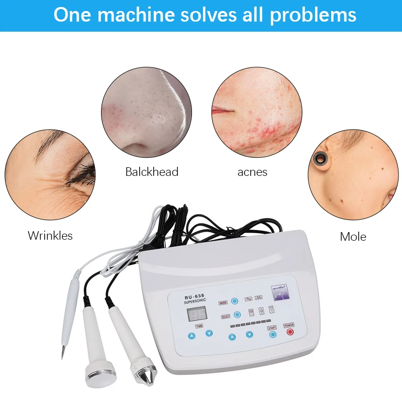 Goedkoop 3 In 1 RU-638 Ultrasone Facial Massage Machine Spot Tattoo Verwijdering Anti Aging Huidverzorging Whitening Sproet Schoonheid Instrument