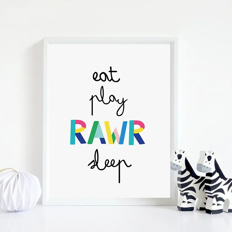 Детская Настенная картина искусство детской комнаты мальчик динозавр Милый