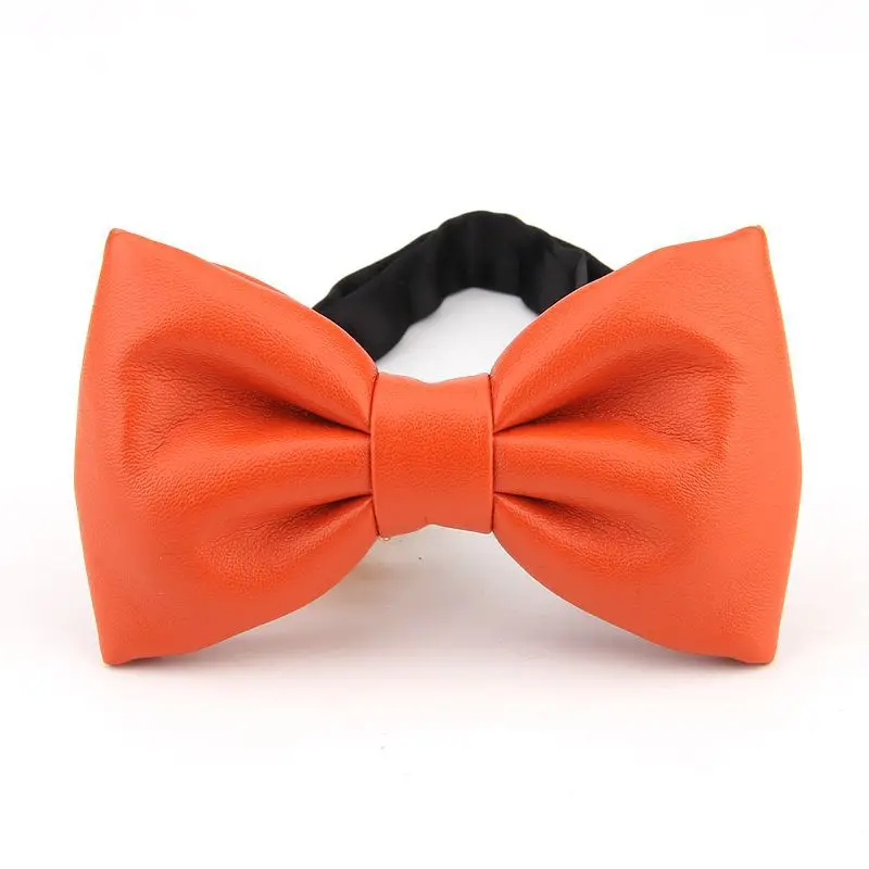 

Linbaiway Mens PU Leather Bow Ties Banquet Groom Necktie Bowtie for Mens Wedding Party Bowties Gravatas Slim Cravat Accessories