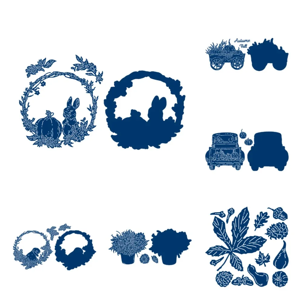 

Handmade Hot Sale New Pumpkin Wreath New Cutting Dies Scrapbook Diary Decoration Stencil Embossing Template Diy Greeting Card