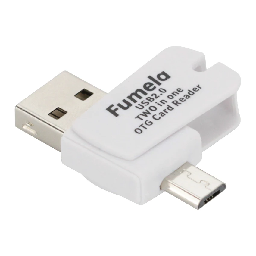 2-в-1 Micro USB 2 0 OTG адаптер + SD TF кардридер для Android телефонов внешний портативный
