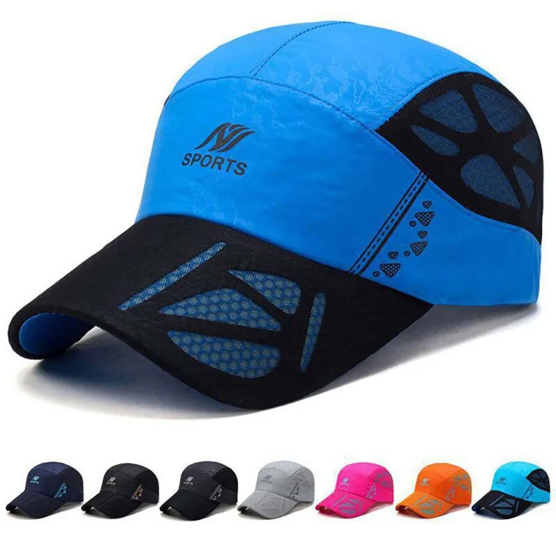 

Men Outdoor Sports Cap Climbing Running Cap Summer Sun Fishing Tourism Protection Mesh Hat Breathable Quick-Drying Mesh Hats