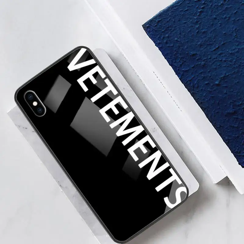 

France Luxury Brand Vetementse Phone Case For IPhone 12 Case Tempered Glass Clear Cases For Apple iPhone 11 XR 8 Plus X XS Max