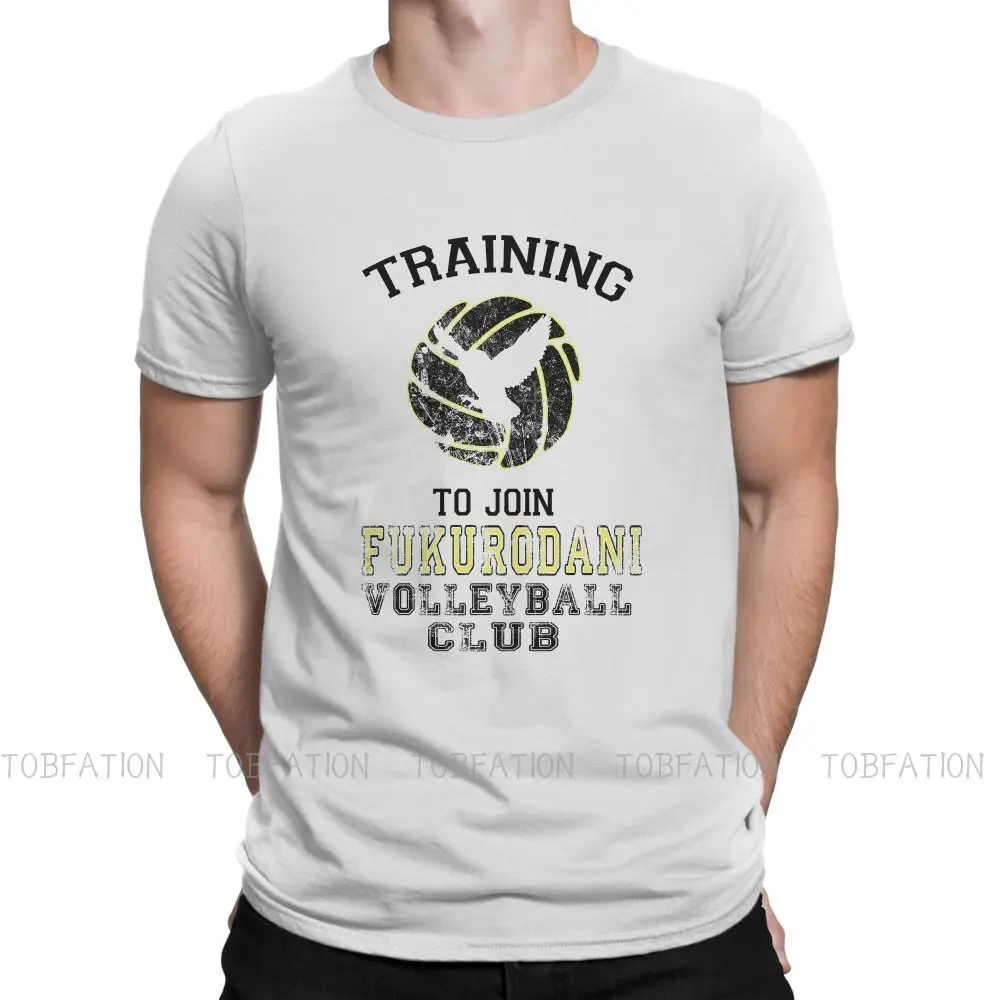 Fukurodani Volleyball Club Essential Hipster TShirts Haikyuu Men Graphic Pure Cotton Streetwear T Shirt Round Neck Oversized