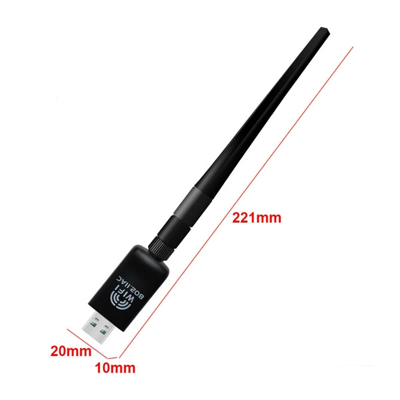 1200 Мбит/с USB Wifi беспроводной адаптер пк сетевой LAN Карта двухдиапазонный 2 4G/5 ГГц с