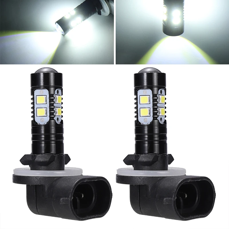 1 пара 12V 2525 светодиодный Противотуманные фары Дневные Фары Светильник белого