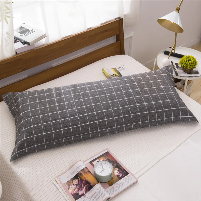 

Cotton Lattice Double Pillowcases Long Pillow Case Pillow Sack 45x120cm 45x180cm Pillow Cover Bedding Multi-color optional #sw