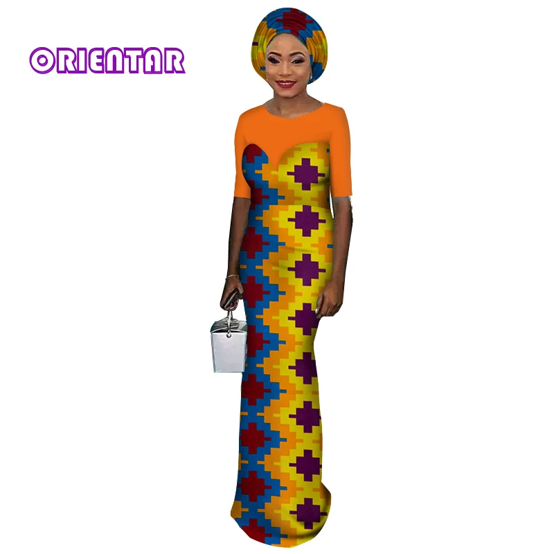 2 шт. для женщин комплект из обуви в африканском стиле платье и платок элегантные