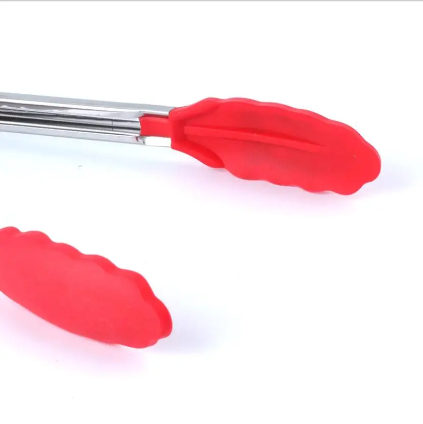 Силиконовые кухонные щипцы Tong из нержавеющей стали силиконовые Нескользящие