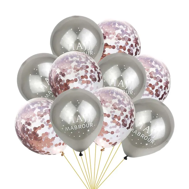 Близнецы 10 шт. золотой черный EID украшения Рамадан Kareem воздушные шары счастливый