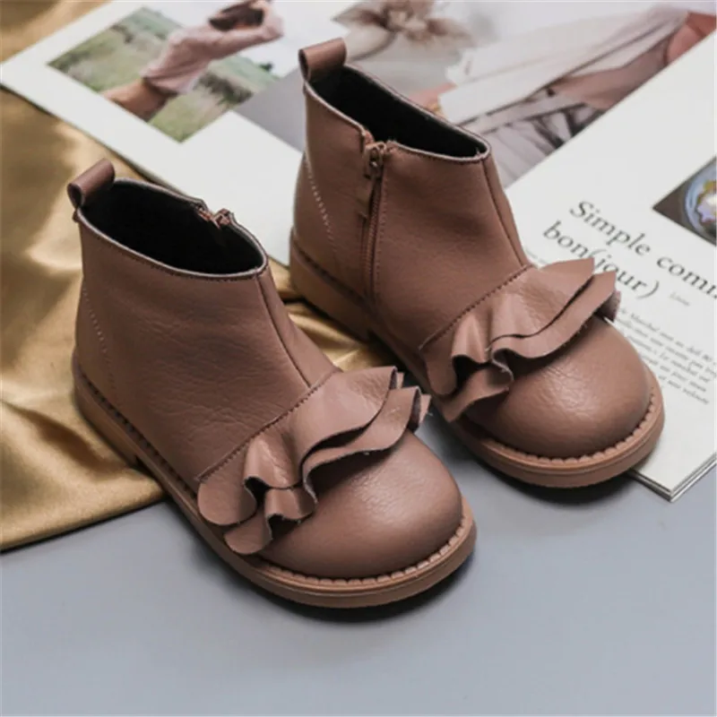 Детские ботинки для девочек Ботинки martin на молнии детская обувь малышей осенне