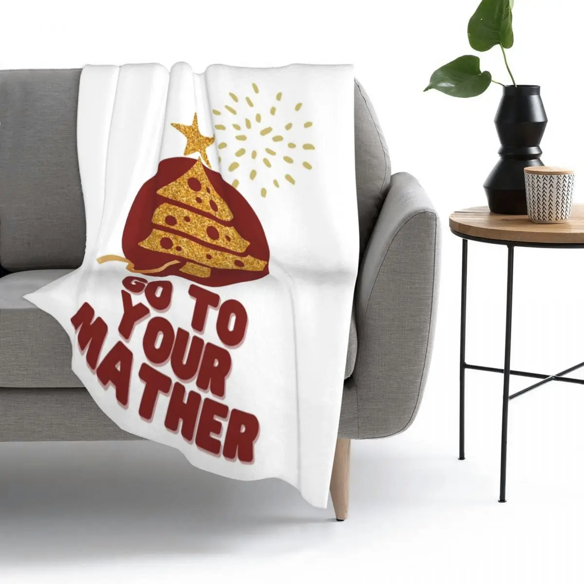 

Christmas Go To Your Mother Throw Blanket BedBlanket SofaBlanket Plush Flannel soft bedding On Home travel Adult child couching