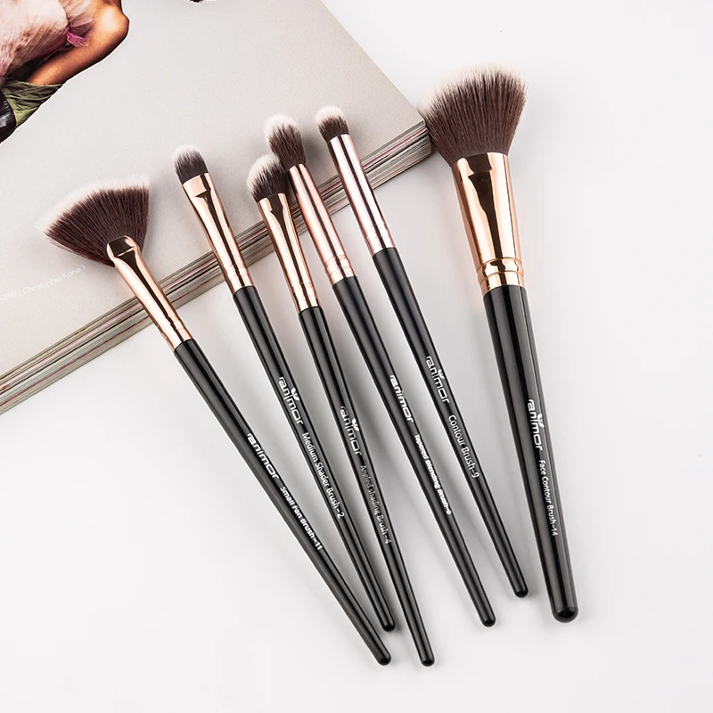 Набор кистей для макияжа Anmor профессиональный кисточки растушевки теней