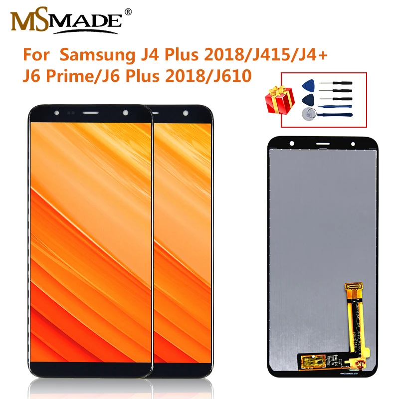 Для Samsung Galaxy J6 Plus + J610 J610F J610FN ЖК дисплей сенсорный экран дигитайзер Замена для J415 J4
