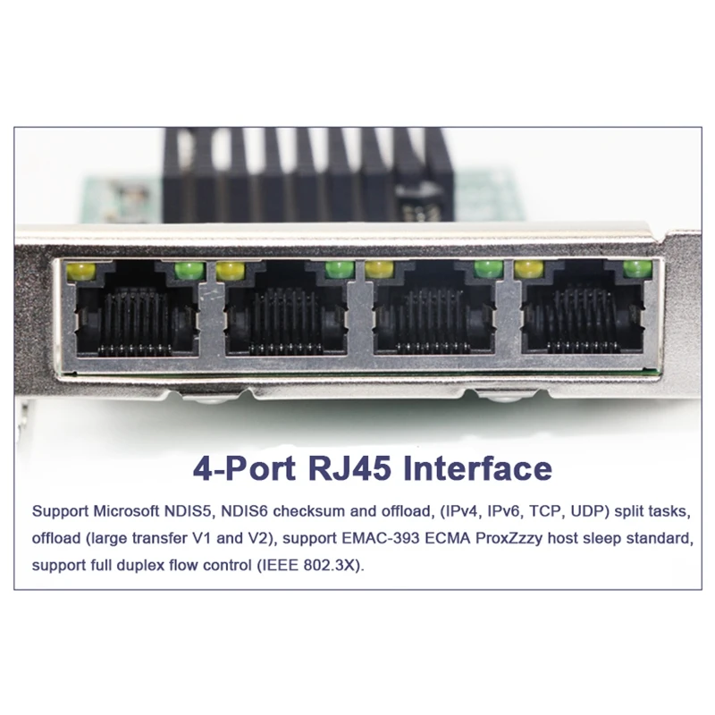 Network Card 4 Port Gigabit Ethernet 10/100/1000M PCI-E PCI Express To 4X LAN Adapter for Desktops | Компьютеры и офис