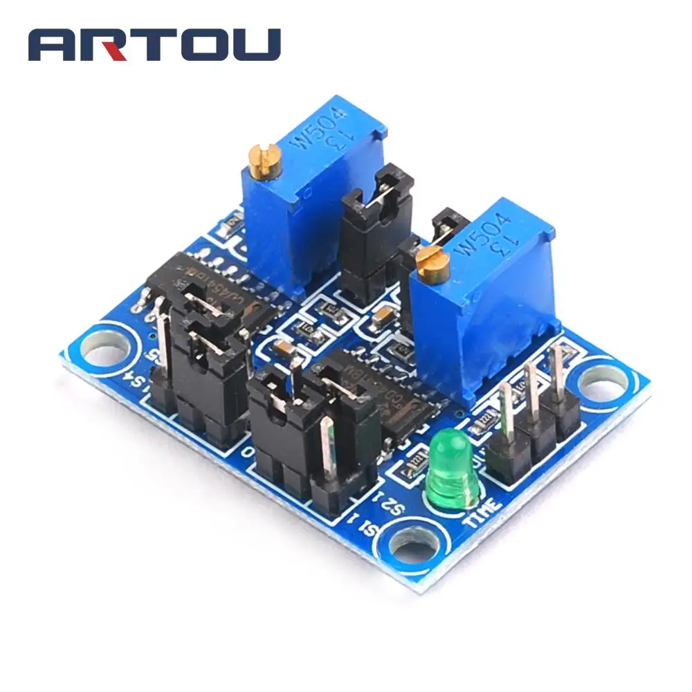 Cyclic timing square wave signal generator module Delay pulse frequency adjustable | Электронные компоненты и