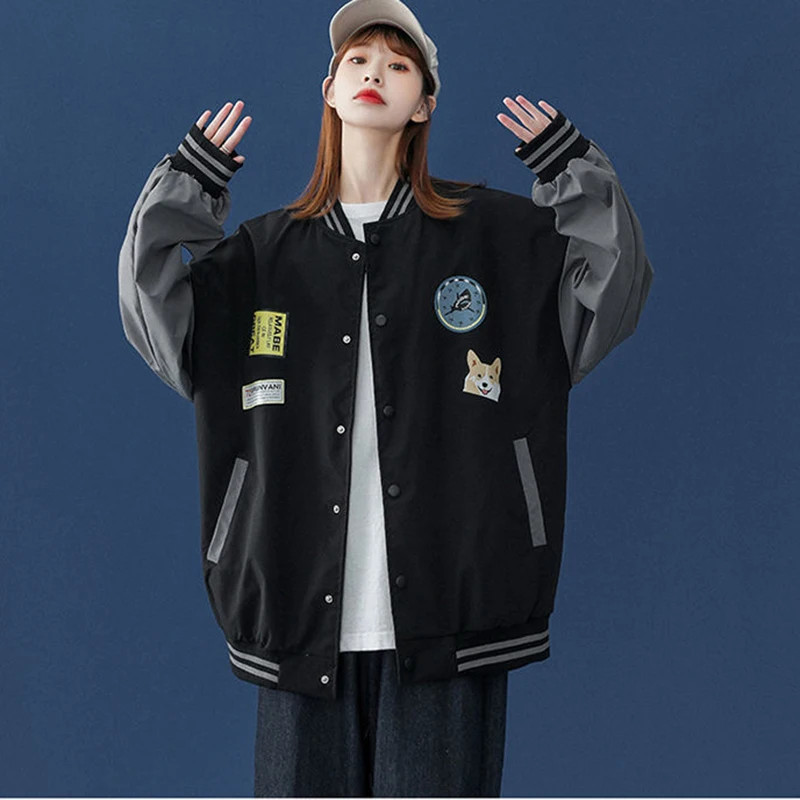 New Spring Autumn Long Windbreaker Female Korean Hooded Jacket Girls Bf Loose Casual Baseball Uniform Coat Women A1406 Buy At The Price Of 26 In Aliexpress Com Imall Com