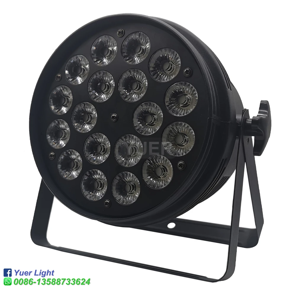 18x18 Вт RGBWA UV 6IN1 светодиодный плоский Par ОСВЕЩЕНИЕ DMX 512 алюминиевый DJ Эффект