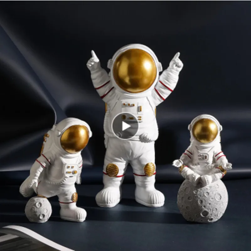 Фигурки скандинавских астронавтов 3 шт. полимерная скульптура Современный