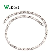 wollet jewelry health energy magnetic pure titanium necklace infrared germanium relieve fatigue cervical spine necklace