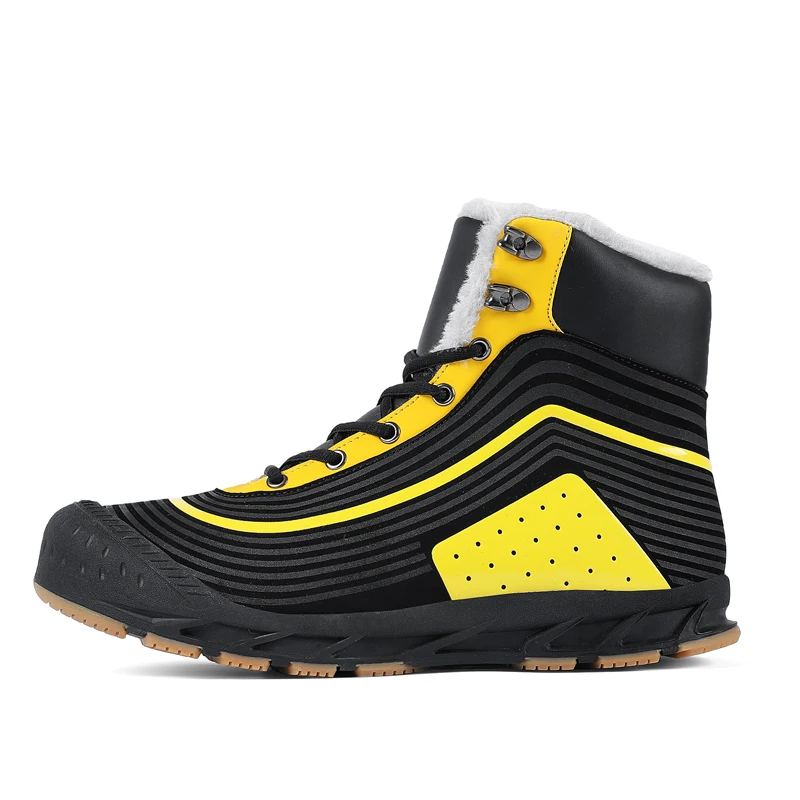 SMS Men Snow Boots High Top Hiking Shoes Durable Waterproof Anti-Slip Sneakers Outdoor Climbing Trekking Shoes Tactical Boots