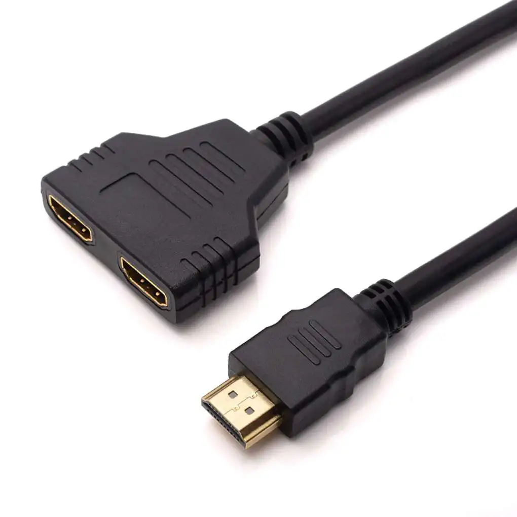 Кабель-разветвитель HDMI 30 см HD 1 штекер-Двойной 2 гнездовой разветвитель конвертер