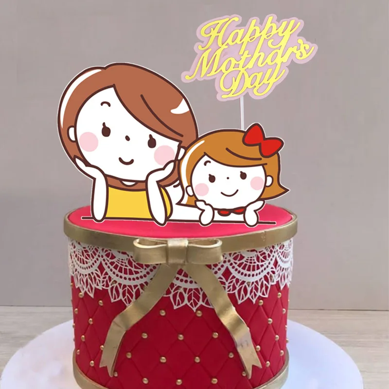 1 Набор/I love mom Топпер для торта Блестящий бумажный кексов флаги Дня матери День