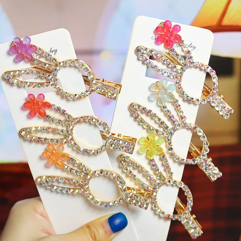 

Beautiful Girls Love Hairpin Rhinestone Fashion Cute Hairpin Bridal Hair Accessories Rhinestone Hairpin Gift Luxury Jewelry