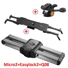 Рельсовый слайдер для камеры micro 2 из алюминиевого сплава легкий портативный универсальный вариант крепления для DSLR и беззеркальной камеры