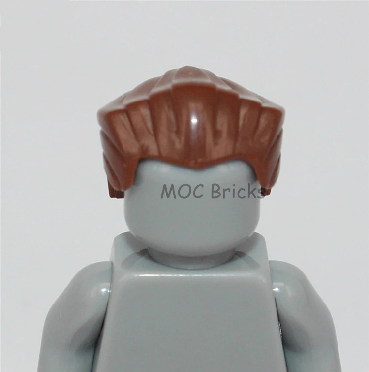 1002C 10 шт./лот кубики Moc DIY фигурки части мужские волосы Мини Аксессуары для кукол развивающие строительные блоки игрушки для детей рождественские подарки - Цвет: 1002C