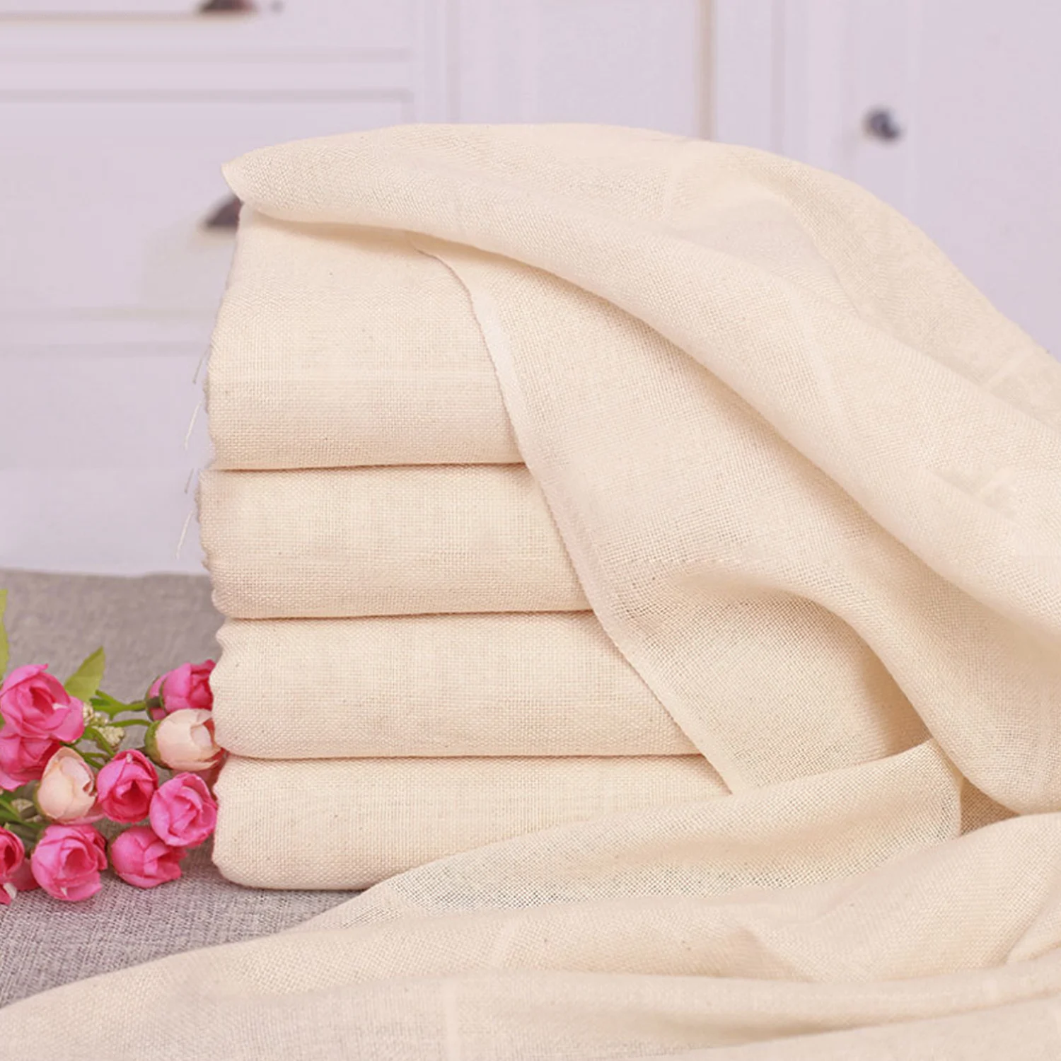 Behogar 115cm Cheesecloth Soft Breathable Water Absorption Cotton Tofu Cheese Cloth Bean Bread Cloth for Home Kitchen Cooking