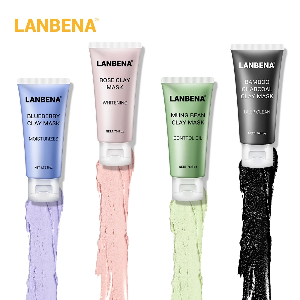 

LANBENA Face Mask Mung Bean Clay Oil Control Deep Cleaning Blackhead Remover Acne Treatment Shrinks Pores Nourishing skin care