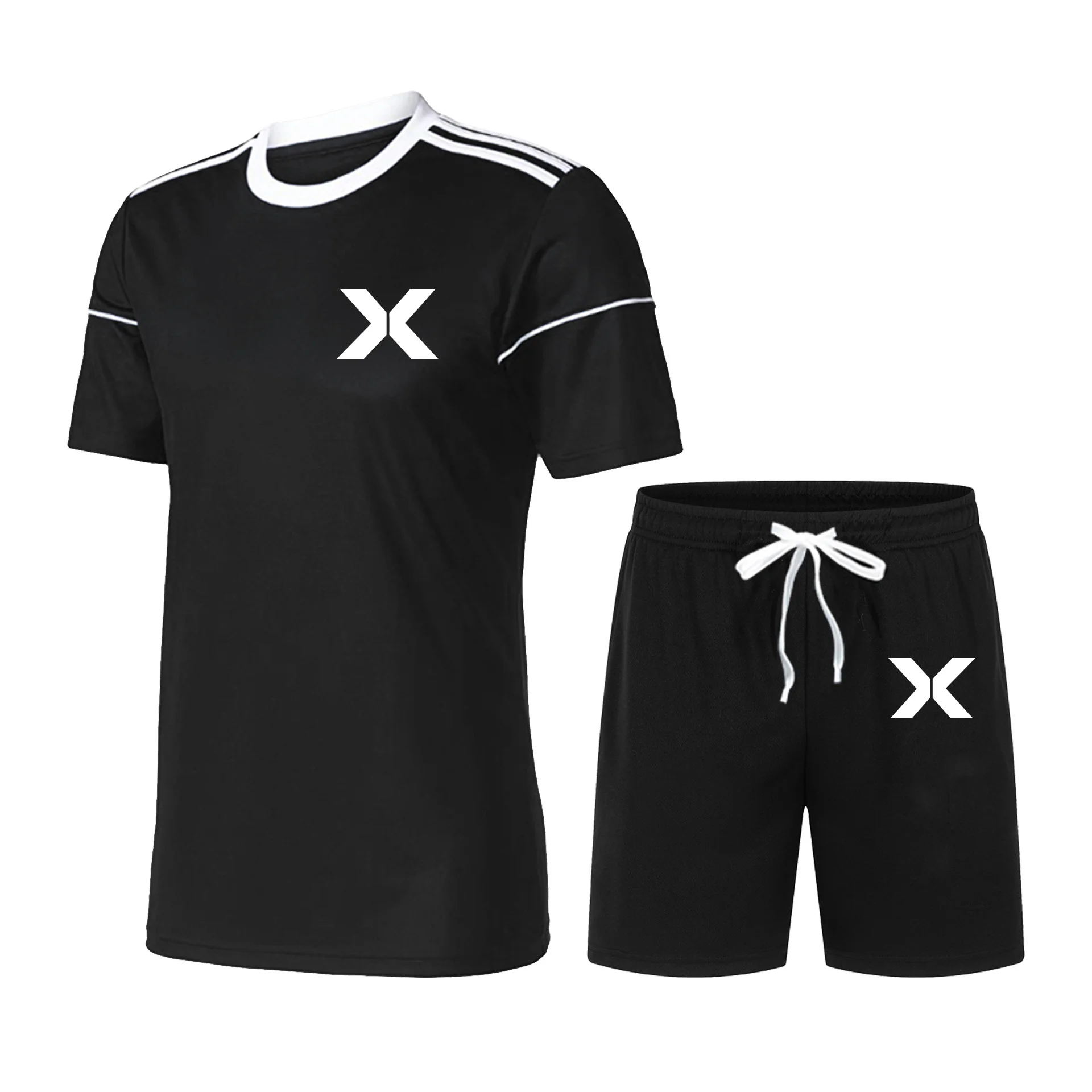 

Mens Casual Suit Plus Basketball shorts Summer 2 Pieces Men Sets Male Clothing Sportswear Set Fitness Print Men Shorts+T Shirt
