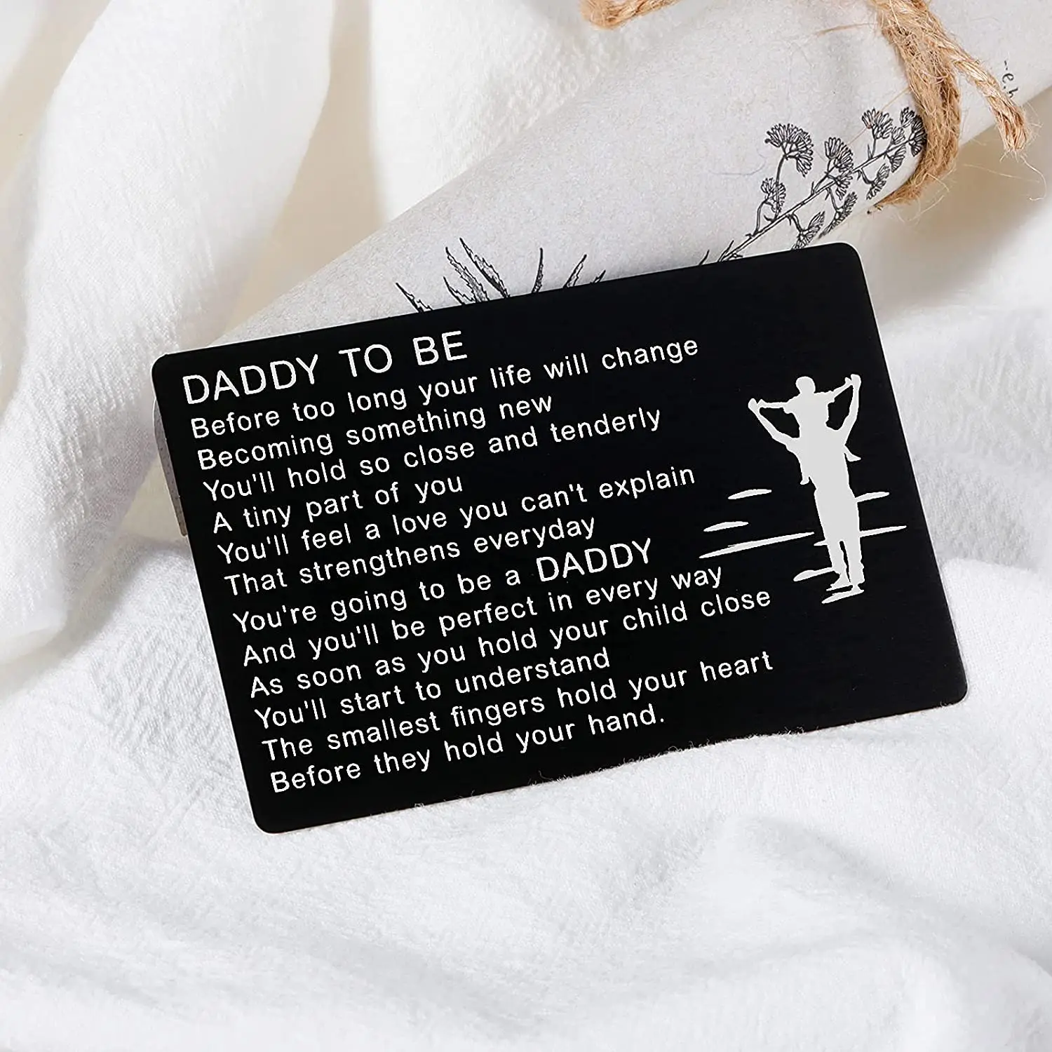 New Dad Gift Wallet Card Father from Expectant Mom Pregnancy Announcements First Fathers Day Gifts for Husband DIY Wholesale |