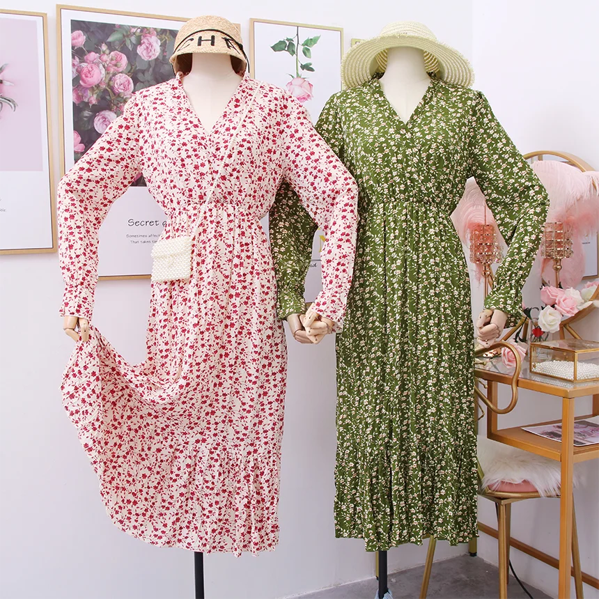 SINGRAIN богемное женское длинное Цветочное платье с длинными рукавами корейское