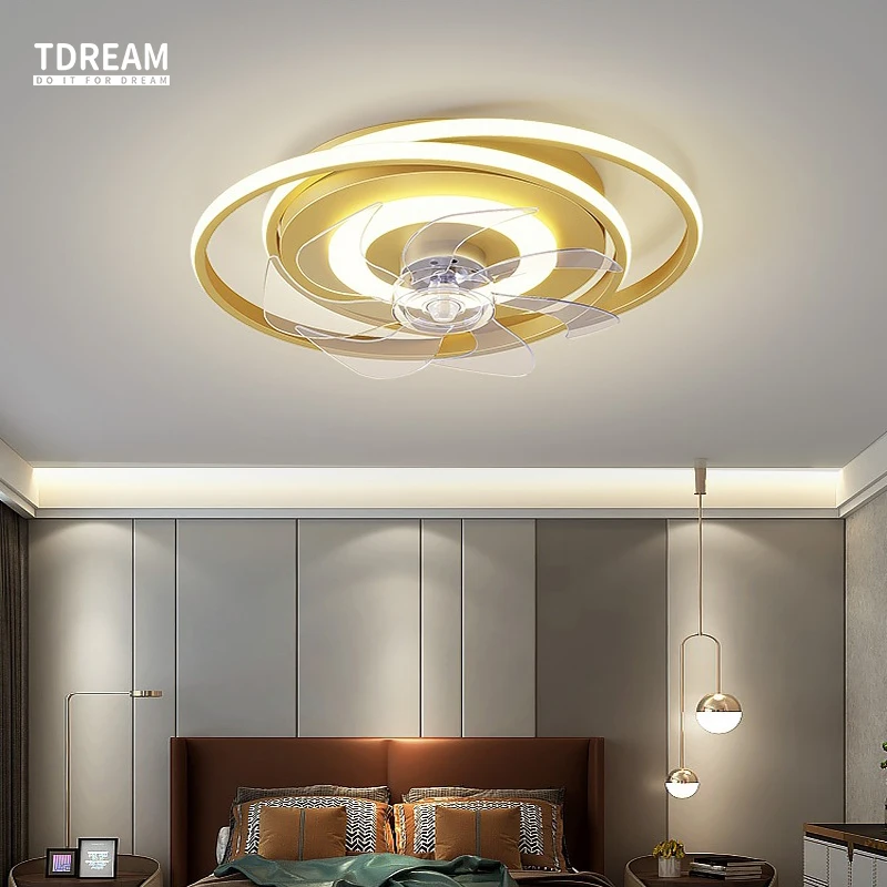 Потолочный вентилятор лампа для гостиной современсветильник ПА спальни
