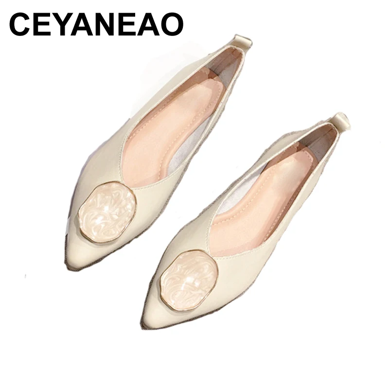Туфли CEYANEAOVintage женские на плоской подошве винтажные кожаные мокасины женская