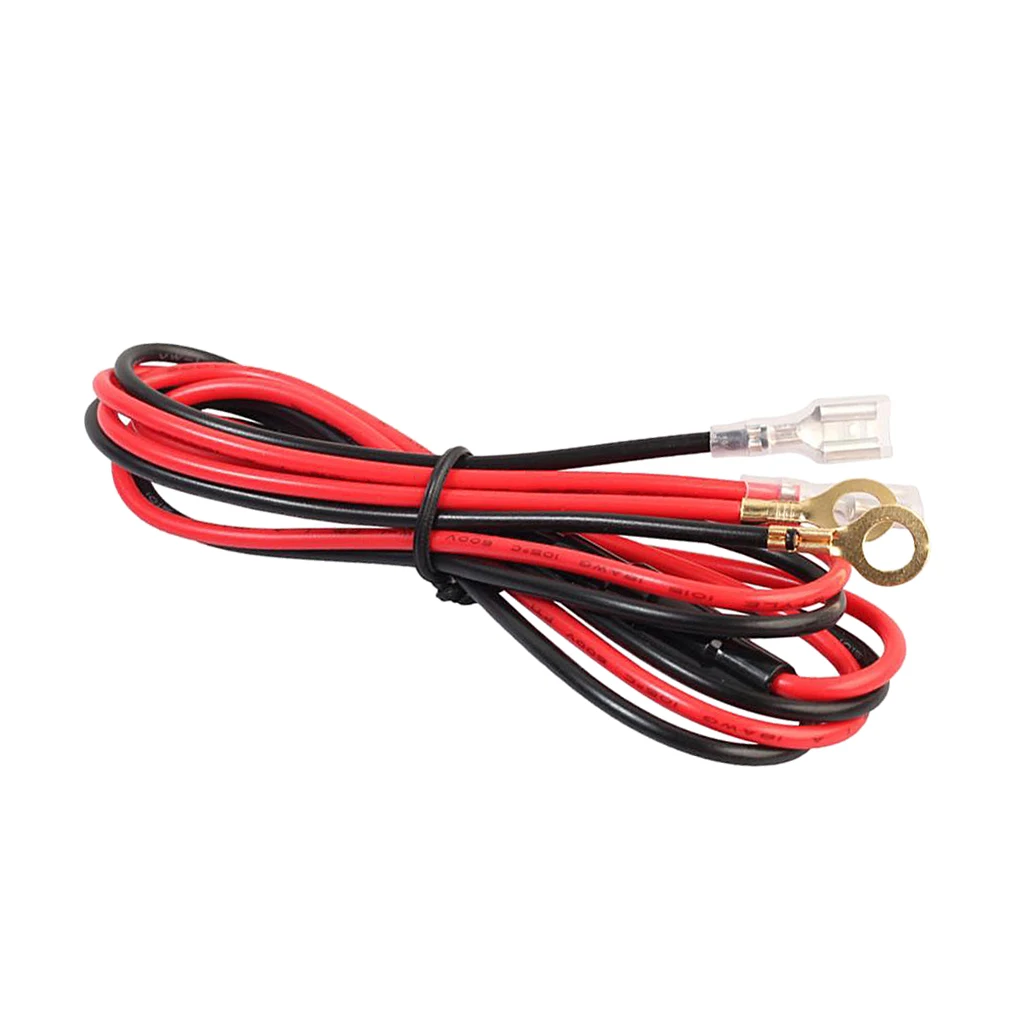 

1 Meter 12V 10A Motorcycle Car Lighter Cable Eyelet Ring Terminal