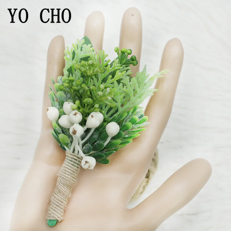 YO CHO свадебная бутоньерка с зеленым лесом для мужчин Свадебный Планер брака