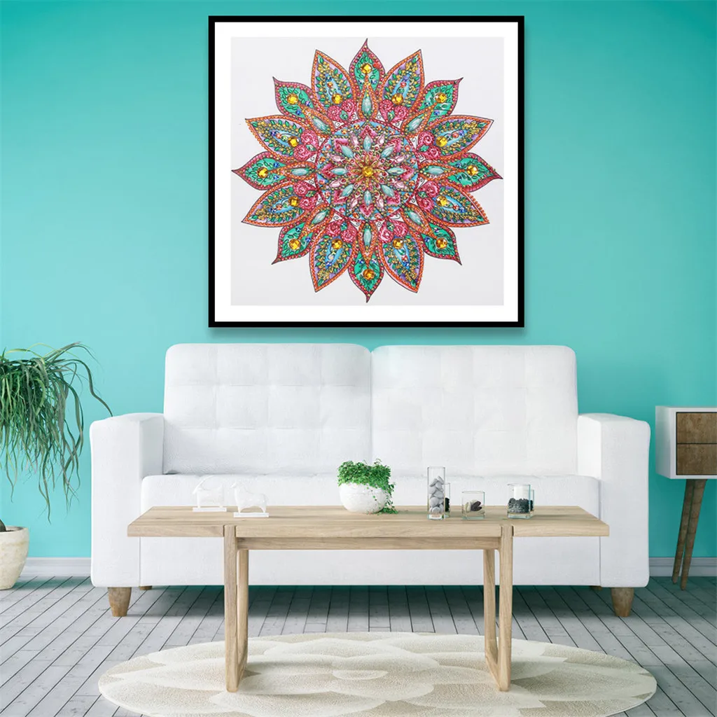 Алмазная картина в виде мандалы для домашнего декора картины сделай сам с