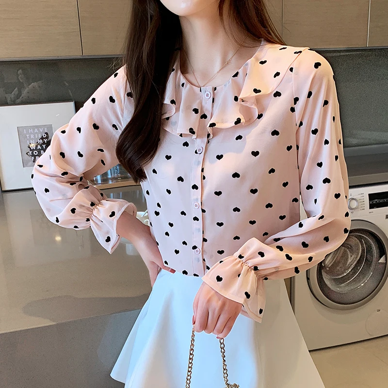 2019 Новая Осенняя модная женская одежда расклешенные Длинные рукава рубашки