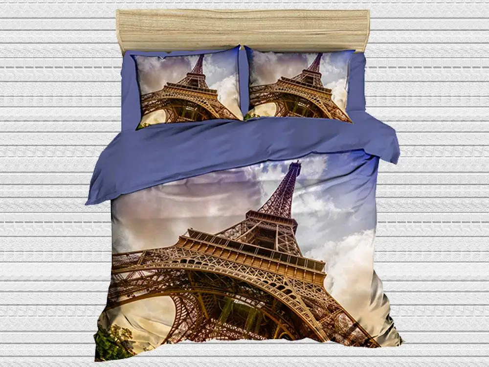 

Best Class Digital Printed 3d Double Personality Duvet cover set Eiffel Tower