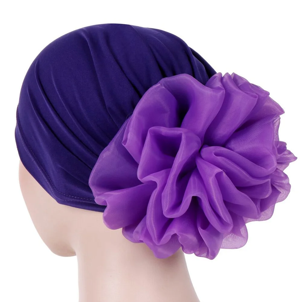 

Spherical Turbans For Women Stretchy Headscarf Bonnet Muslim Head Wrap Cap India Africa Hat