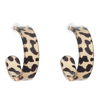 2021 fashion hoop earrings acrylic fashion 1 pair leopard print drop earrings stud earrings for women earrings accessories