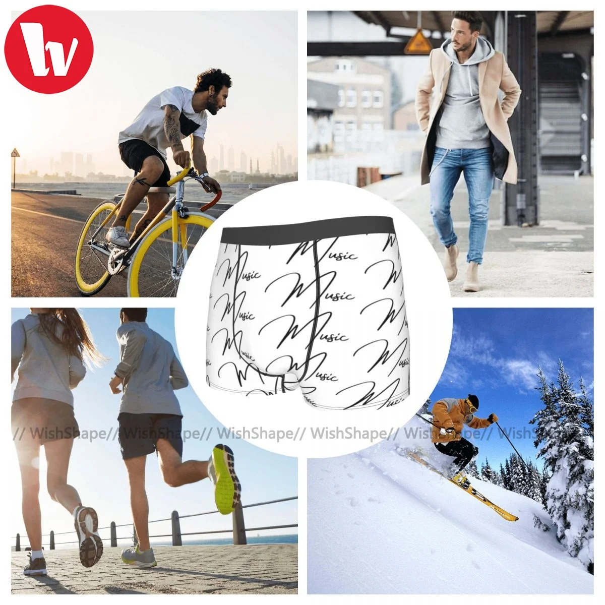 

Soprano Underwear Trenky Polyester Stretch Trunk Men Pouch Print Boxer Brief