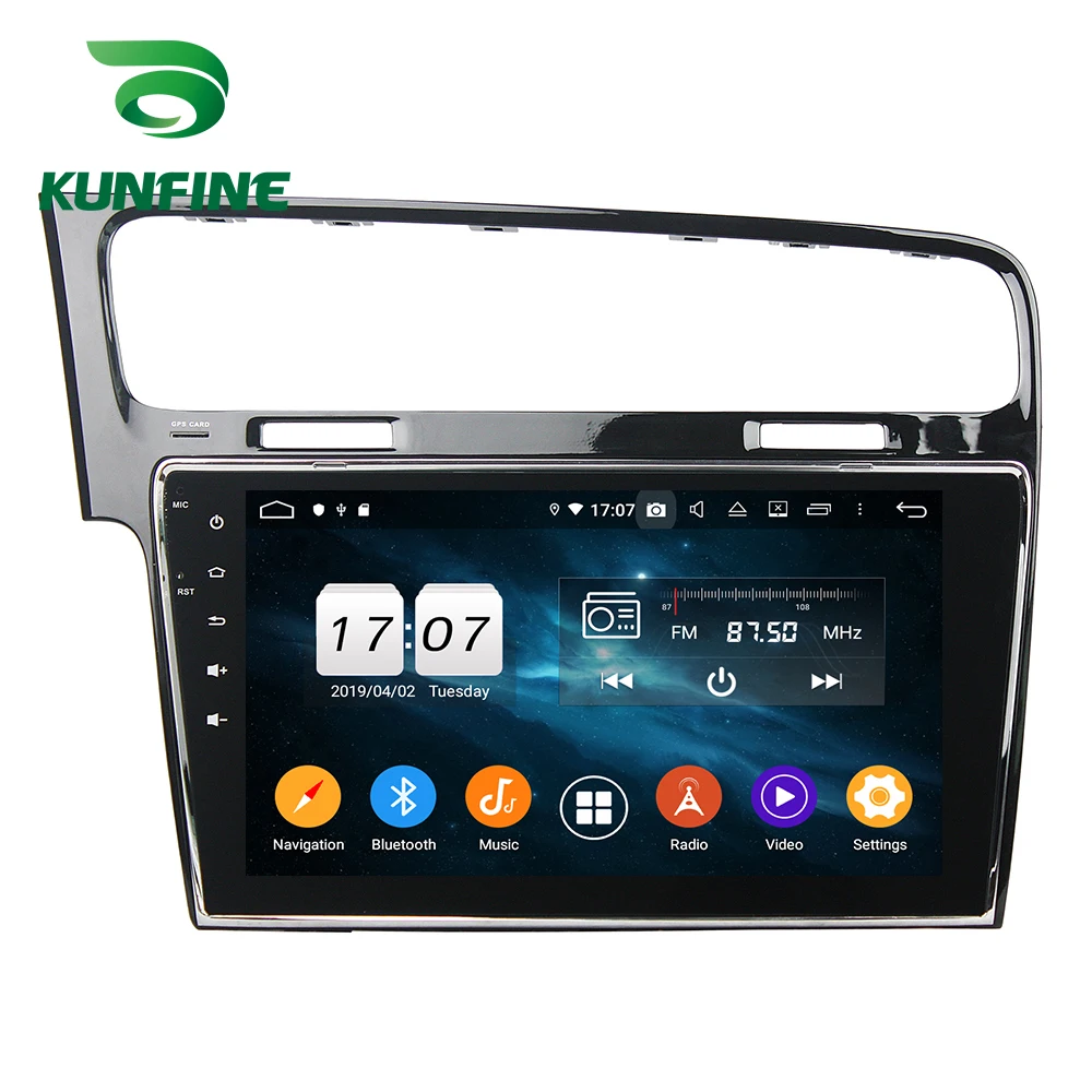 Android 9,0, Восьмиядерный, 4 Гб ОЗУ, 64 Гб ПЗУ, автомобильный DVD, gps, мультимедийный плеер, стерео, без Дека, для VW Golf 7, 2013-, радио, wifi