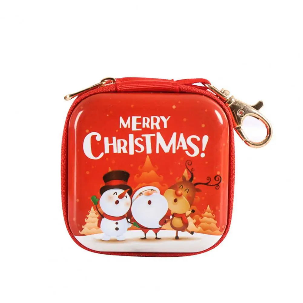 

Father Christmas Pattern Wallet with Lobster Clasp Portable Tinplate Coin Purse Creative Decorations for Girls Christmas gifts