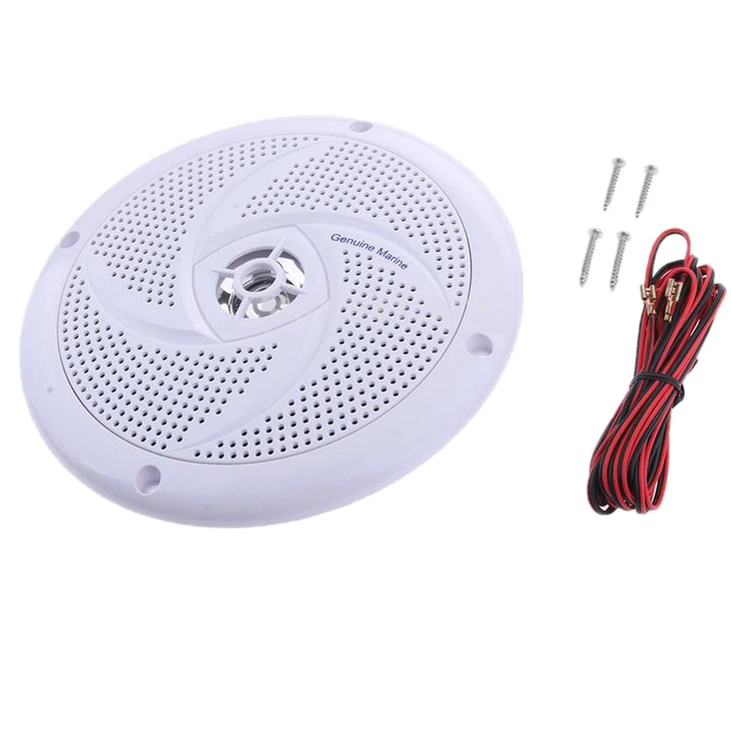

White Universal For Boat Motorboat Car RV Audio Amplifier Stereo Speaker System
