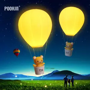 Светодиодный ночник с дистанционным управлением, USB зарядка, воздушный шар, перезаряжаемый настенный светильник, люстра, детский подарок