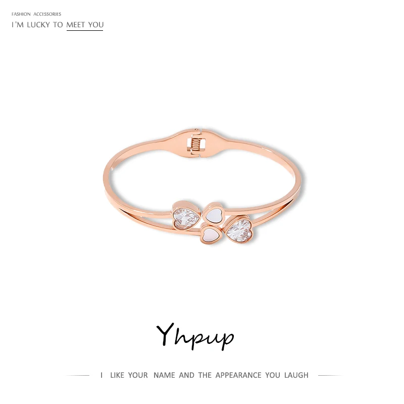 Yhpup милые романтические геометрические браслеты в виде сердца с натуральным